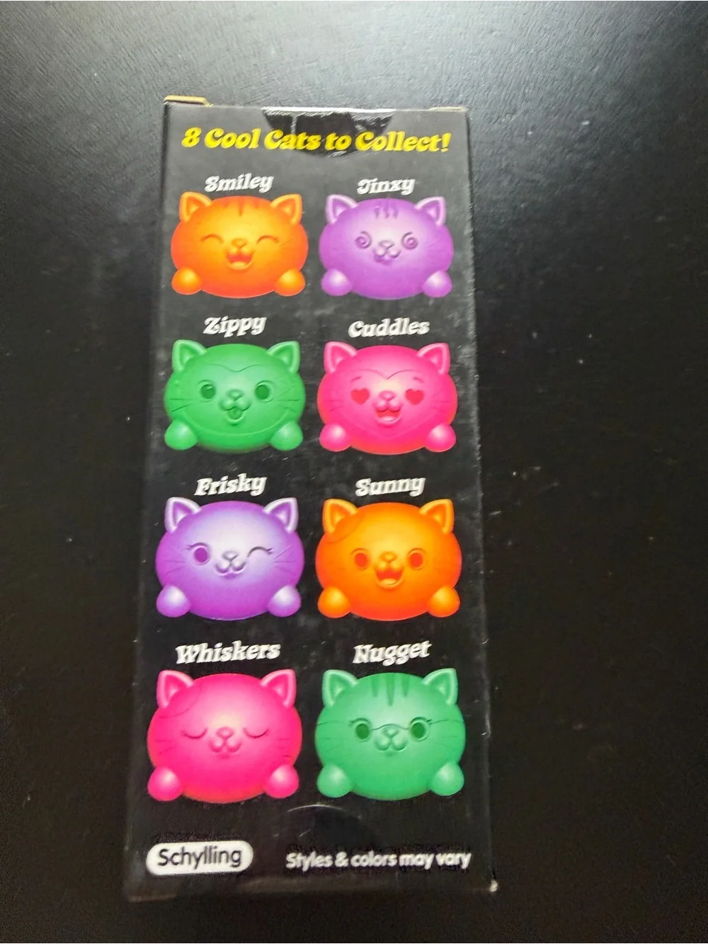 Nee Doh Schylling Teenie Cool Cats 3-pack Pink Teal Purple Squishy Sensory Toys